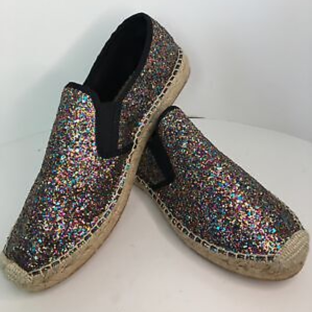 ASH metallic sparkly colorful canvas espradrille worn once. Size 8/38